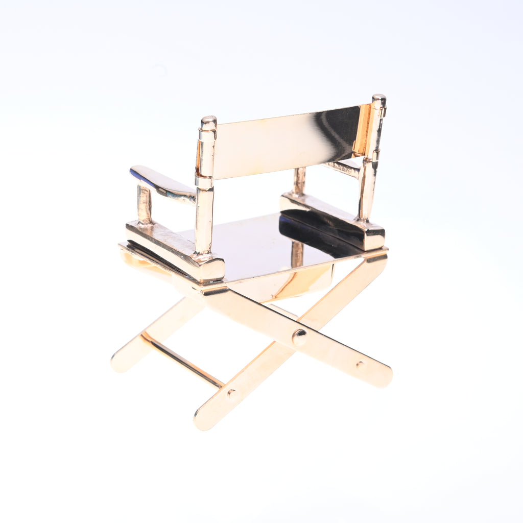 Canon Brass Director Chair Desktop Paperclip Holder