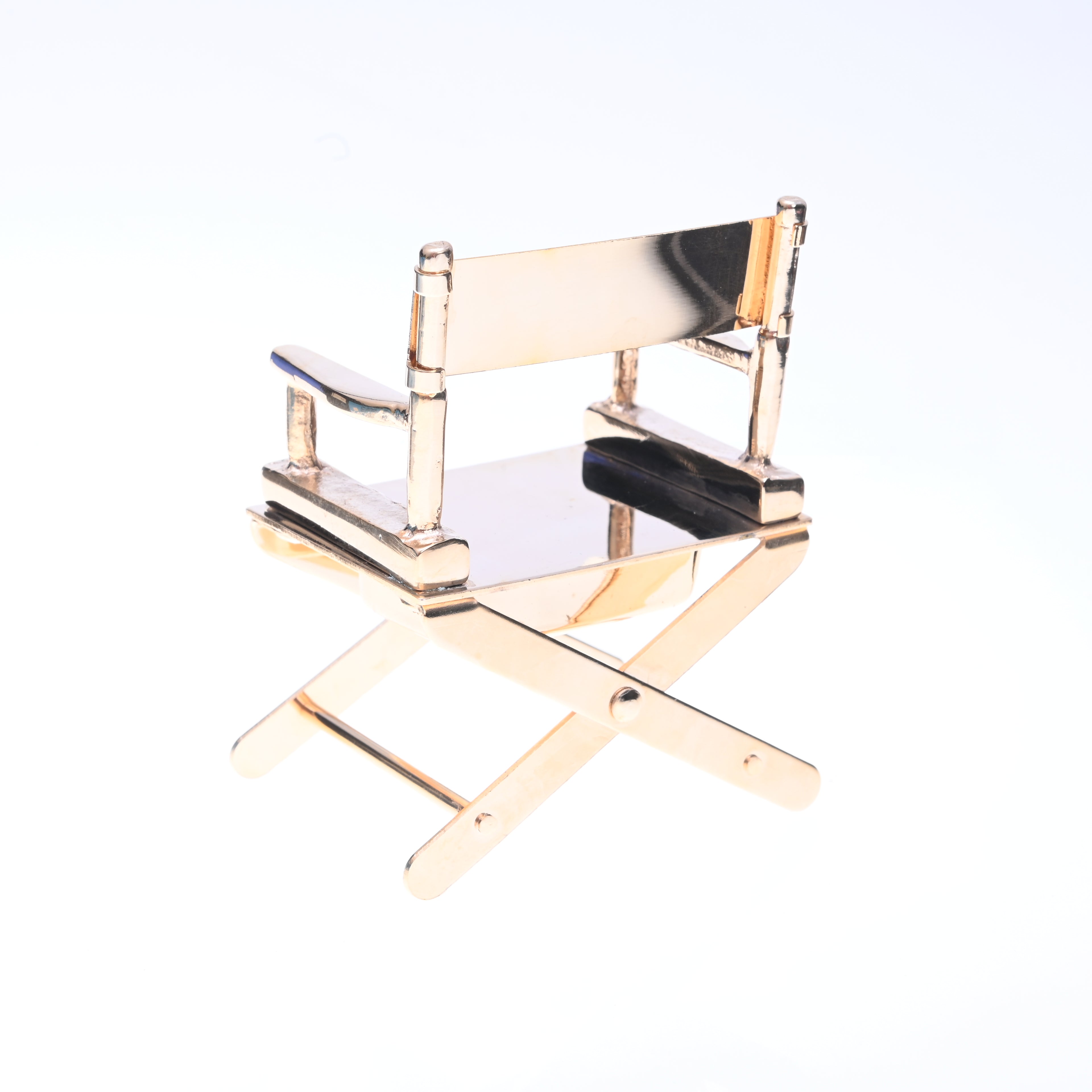 Canon Brass Director Chair Desktop Paperclip Holder