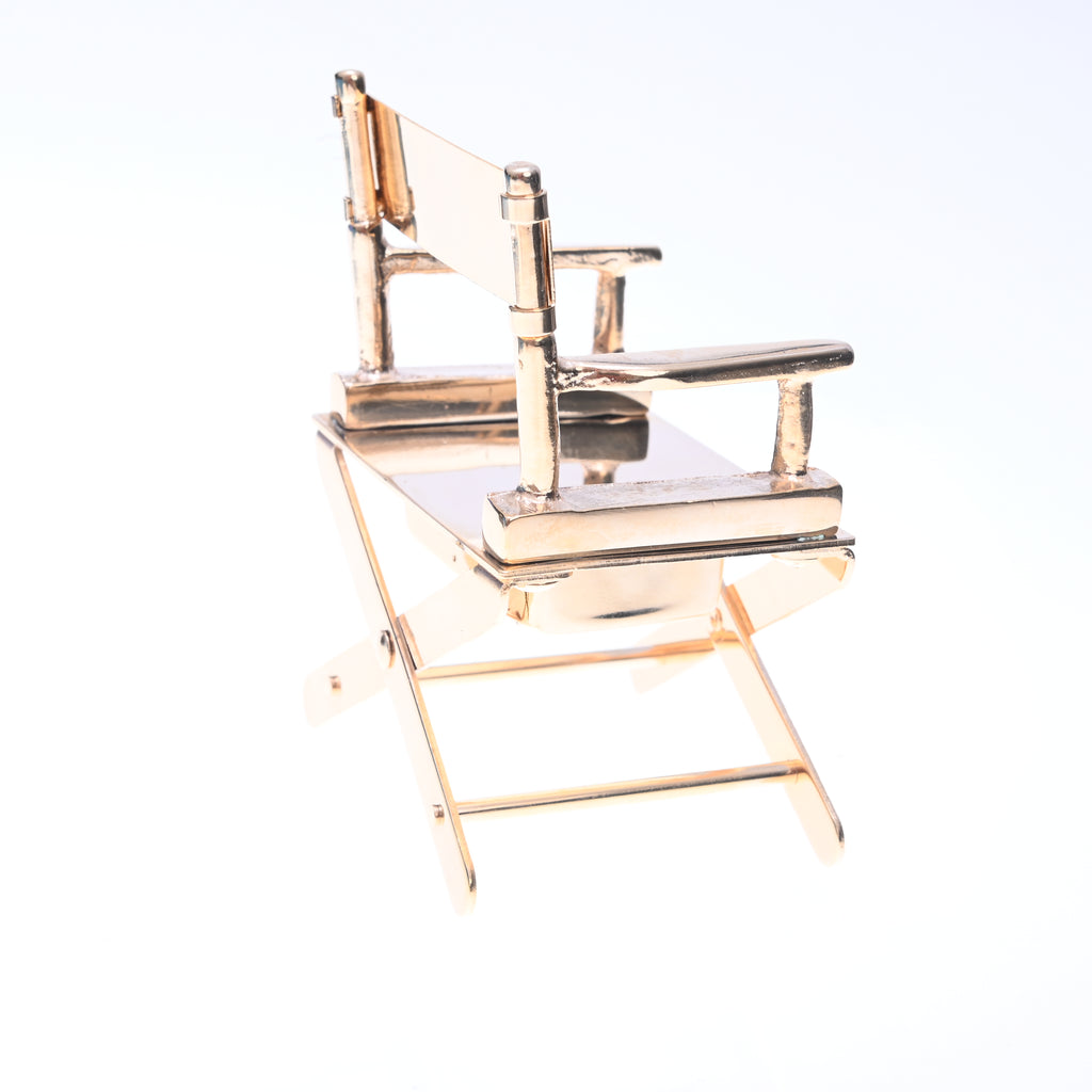 Canon Brass Director Chair Desktop Paperclip Holder